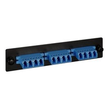 12 Fiber Blue Fiber Optic Adapter Panel Lgx Compatible Push Pull Fasteners picture