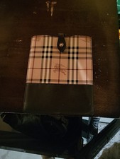 BURBERRY Nova Check iPad Case PVC Beige Gold Auth 116045 *Read Description* picture