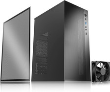 Micro ATX PC Case with 80Mm Fan, High Airflow, Black picture