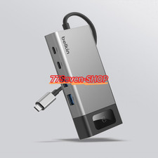 Belkin 8-Port USB-C Hub Dual HDMI Ethernet MacBook Adapter INC027 picture