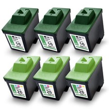 6x Eco Ink 3+3 Replaces Lexmark NO16 NO17 NO26 NO27 16+17 26+27 picture