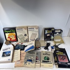 Vintage Lot Of Commodore Computer & 64 Manuals And Guides Boxes Modems As Is picture