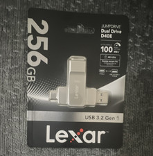 Lexar JumpDrive Dual Drive D40E 256GB USB-C/USB-A USB 3.2 Silver 100MB/s picture