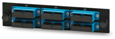 SCUPC 12 Port Singlemode Fiber Adapter Panel Strip, Standard LGX Style Plate picture
