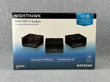 Netgear Nighthawk Mesh WiFi 6 System 3 Pack Advanced Whole Home WiFi AX1500 picture