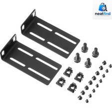 Universal 19 Inch Rack Mount Kit for HP Switches Adjust. Ears Black 1/2U-2U picture