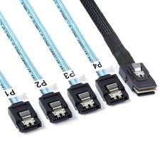2 PCS Mini SAS To SATA Cable 1M SFF8087 To SATA Forward Breakout 3.3 FT picture