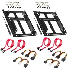 2 Pack SSD/HDD Metal Mounting Bracket Kit - Convert 2.5