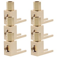 30 PCS 90 Degree Y Spade Fork Banana Female Adapter, Copper Plated Audio picture