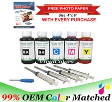 5x100ML refill ink for Canon PG-243 CL-244 MG3020 TS202 TS302 TS3120 TS3122 picture