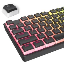 PBT Black Pudding Keycaps Set 117 Keys, Double Shot Translucent XDA Profile f... picture