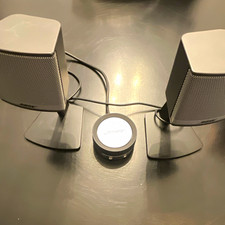 Bose Wired 2.0 Computer Speakers Set w/ Volume Control Pod, Silver/Black picture