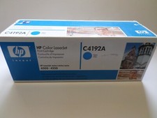 New HP C4192A  Cyan Toner Cartridge For LaserJet 4500/4550 Blue Box picture