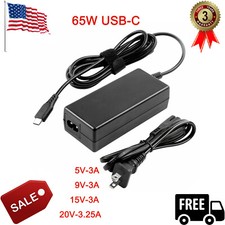 65W USB C AC Adapter Charger ADLX65YCC3A For Lenovo Chromebook 100e 300e 500e US picture