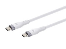 Monoprice USB 2.0 USB-C to USB-C Silicone Cable 3ft White picture