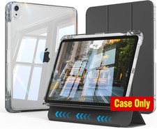 Hybrid Case for iPad Air 11-Inch 2024, Pencil Holder, Thin & Lightweight, Black picture