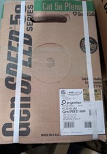 General Cable GenSPEED 5000 Cat5e Plenum CMP 1000ft Blue 24AWG Solid Copper NEW picture