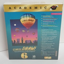Corel Draw 6  Microsoft Windows  New  Sealed Coreldraw Cd-Rom Vintage Academic picture