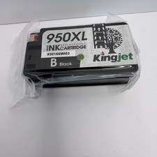 Ink Cartridge Kingjet 950XL Black High Yield Replacement Cartridge New Sealed  picture