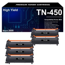 5PK Black TN450 Toner Cartridge For Brother HL-2242D HL-2250DN HL-2270DW 2242D picture