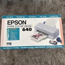 Epson Stylus Color 640 Ink Jet Printer Open Box Original Inks Parallel Port 1997 picture