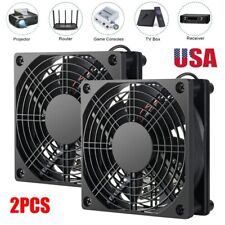 2PCS 120mm USB Cooler Silent Cooling Fan for Router/TV Box/Game Console DC 5V US picture