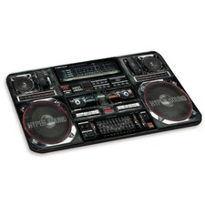 BOOMBOX BLACK PC COMPUTER MOUSE MAT PAD - Music Speaker Stereo Record Player picture