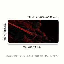 1pc Ashen One Mouse Pad, Large XXL Extended Gaming Mat, Non-Slip Stitched Edge picture