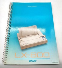 Vintage 1987 Epson LX-800 Printer User's Manual picture