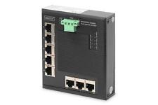 DIGITUS Flat Netzwerk-Switch - 8-Port Gigabit Ethernet - DIN-Rail Montage - Klem picture