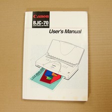 Vintage Canon BJC-70 Color Bubble Jet Printer User's Manual 1995 Paperback Book picture