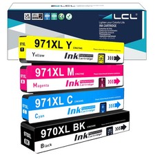 LCL 970XL 971XL Ink Cartridges 4-Pack for HP Officejet Pro X451DN X476DN MFP picture