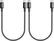 Anker USB C to C Cable, 60W Fast Charging Cable (2-Pack, 1 1FT*2, Black picture