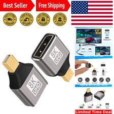 8K Mini DisplayPort to DisplayPort Adapter - 2 Pack, Bi-directional Connector picture