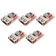 5Pcs Car USB Buck Modules Dc-Dc Down Module 6-24V to 5V 3A Durable Red Pcb picture