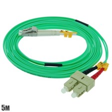 5M 16FT LC to SC 10Gbps OM3 Duplex 50/125 Multi Mode Fiber Optic Optical Cable picture