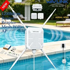 WAVLINK AC1200 Wi-Fi 5 Extender Router Outdoor Access Point Mesh Long-Range PoE picture