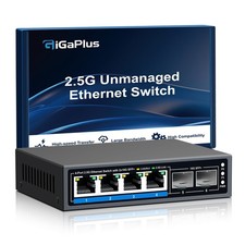 6 Ports 2.5Gb Unmanaged Ethernet Switch with 4* 2.5G Base-T Ports, 2* 10G SFP... picture