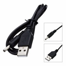 USB to 3.5mm x 1.35mm Barrel Connector 5V DC Power Cable Cord Jack Male US picture