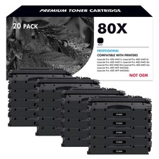20PK Black CF280X 80X Toner For HP LaserJet Pro 400 M401dn M401dw M401dne M425dn picture