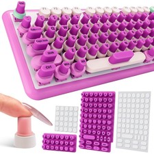 91PCS Raised Keyboard Stickers for Long Nails, Soft Silicone Long Nails Keybo... picture