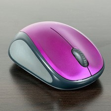 Logitech M317 Wireless Mouse - Metallic Pink / Purple - USB Receiver picture