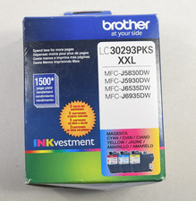 OEM Brother LC30293PKS XXL Genuine Ink 3 Pack Cyan Magenta Yellow Exp 10/2028 picture