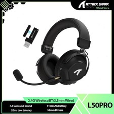ATTACK SHARK L50PRO Gaming Headset 3 Mode 7.1 Surround Detachable Mic for PC PS4 picture