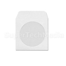 1000 CD DVD White Paper Sleeves with Flap & Clear Window,  USA picture