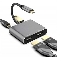 Adapter USB 3.0 Type-C to Dual HDMI USB C Hub Docking Station Screen Expansion picture