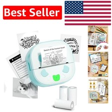 Bluetooth Mini Sticker Printer - Portable Inkless Thermal Maker with Paper Rolls picture