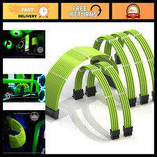 24-Pin PSU Extension Cable | Braided Sleeved, 30cm, Green | ATX Power Supply Cab picture