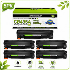 5 Pack CB435A 35A Black Toner Cartridge Compatible For HP LaserJet P1006 Printer picture