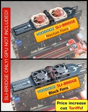 3DFX VOODOO 2 SLI-BRIDGE COOLING FAN PCB BACKLIT LOGO --(NOCTUA FANS)-- picture